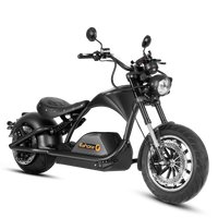Eahora Knight M1PS 4000W electric chopper motorcycle in black, full side view