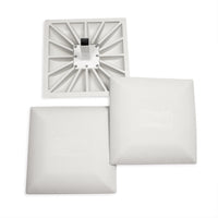 Champion Sports Hollywood Type Safety Slider Base Set - set of three white rubber bases with beveled corners