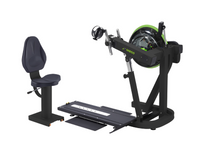 Dynamic Fluid Fitness M850 Upper Body Ergometer - front view, commercial-grade arm cycle with seat and Bluetooth monitor