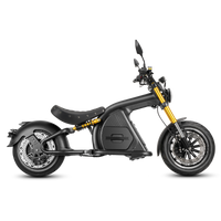 Eahora Bad Boy M8S Black 4000W electric chopper motorbike side view