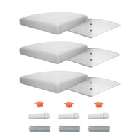 Champion Sports Safety Breakaway Base Set - 15x15x3 inches, set of 3 bases for baseball and softball
