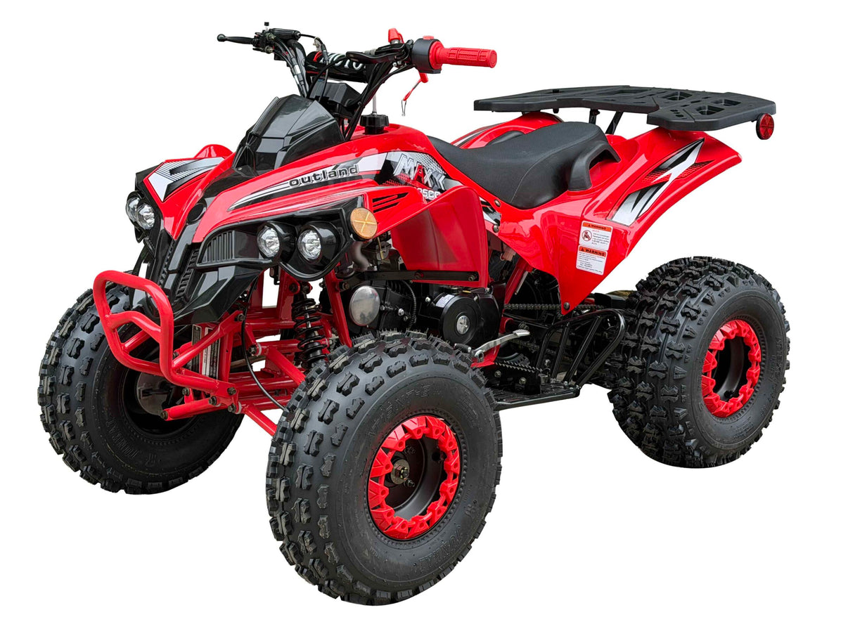 Apollo MAX 125cc ATV in Red - angle view