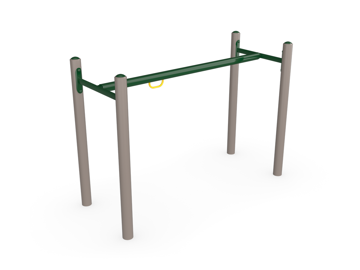 UltraPlay Trackride freestanding overhead adventure unit without platforms - full view