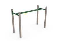 UltraPlay Trackride freestanding overhead adventure unit without platforms - full view