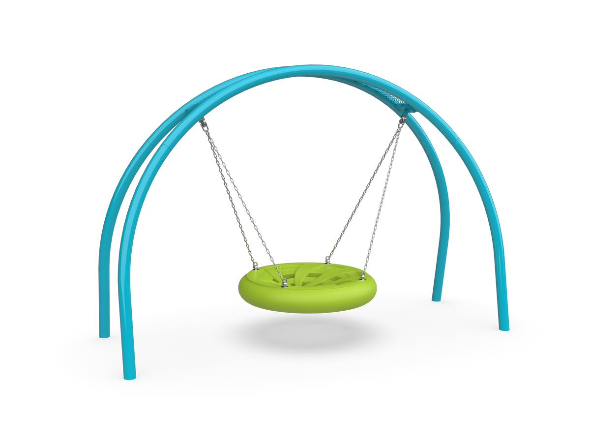 UltraPlay Flying Saucer Swing - wide saucer platform swing for commercial playgrounds
