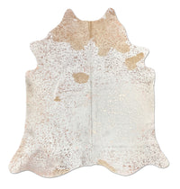 Metallic Rose Gold Cowhide Rug