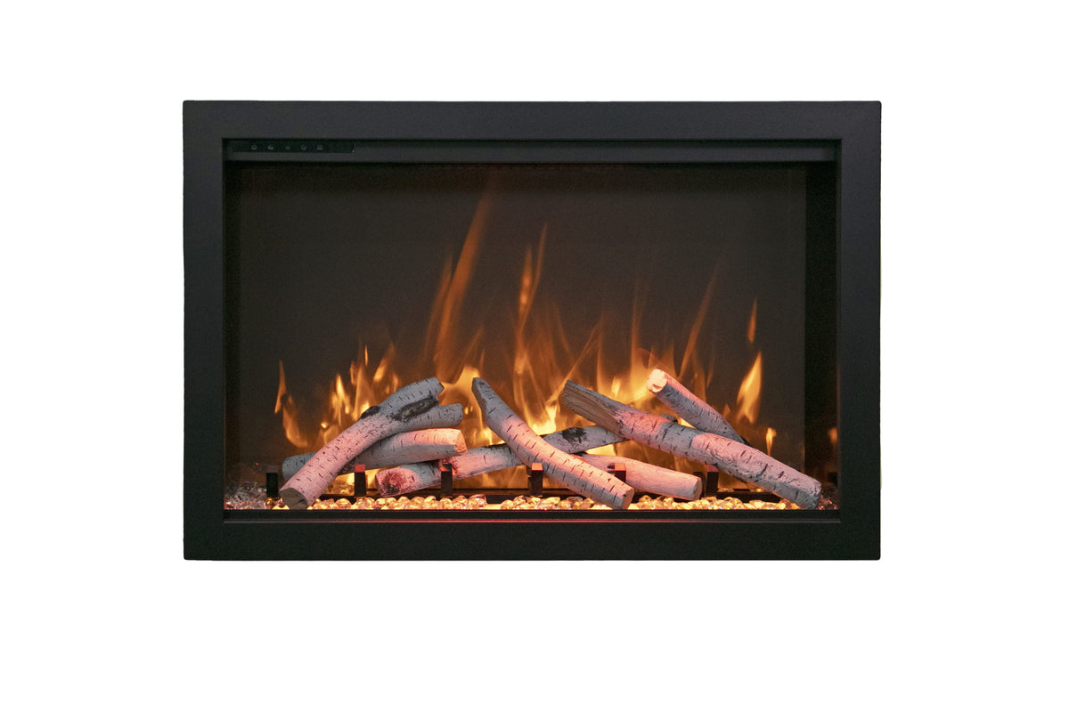 Amantii TRD Bespoke electric fireplace insert installed