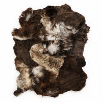 Multi-Pelt Icelandic Sheepskin Rug – Brown + Black