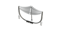 Freenotes Manta Ray aluminum metallophone with inground mount kit - full product view