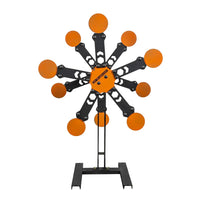 MR TARGET 10 Speed Twinn Double Spinner - front wide view showing dual spinning wheels with orange plates