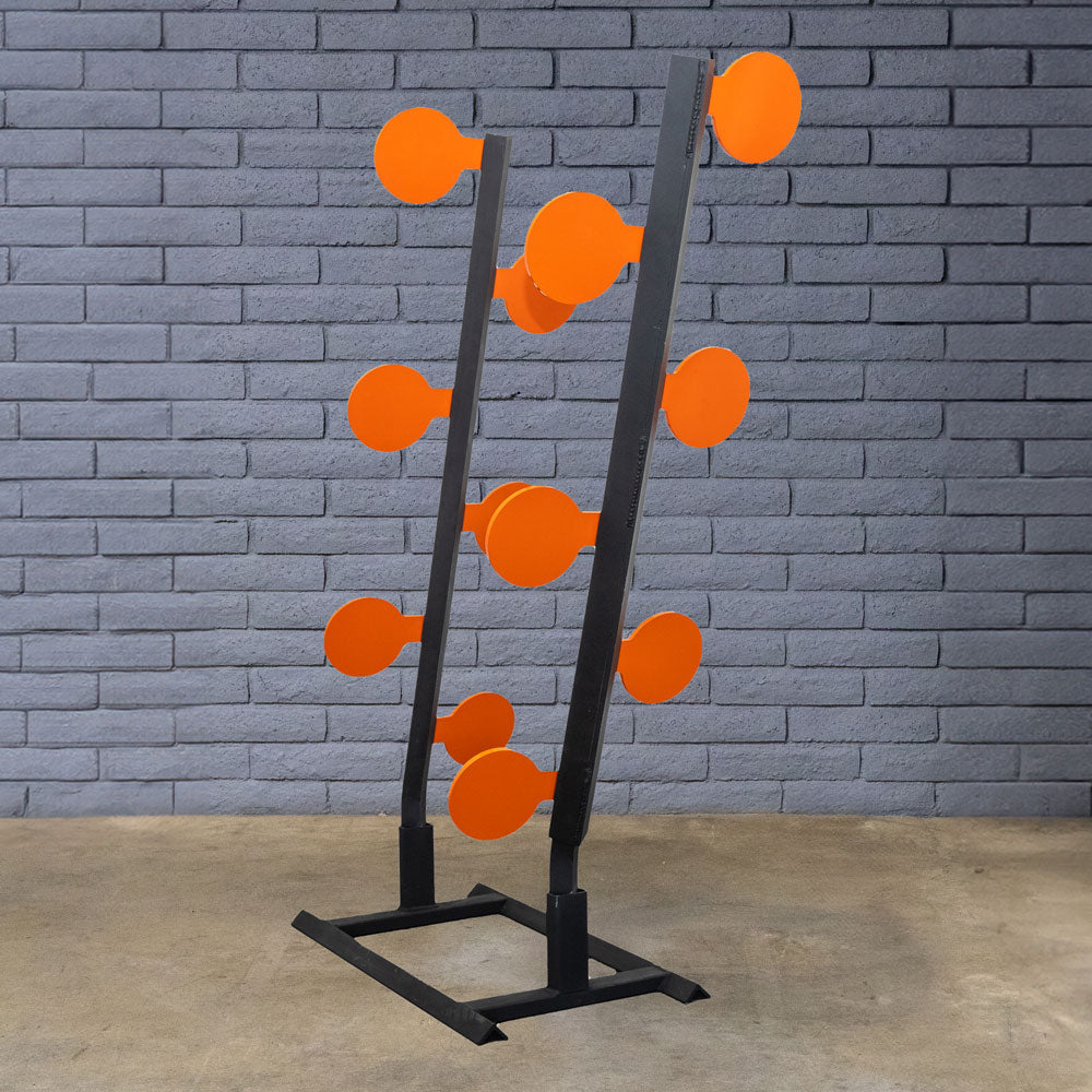 MR TARGET Double Tap Dueling Tree - dual-layer rifle and pistol rated AR500 steel reactive shooting tree