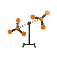 MR Target Spin Cycle 3+3 Star reactive steel shooting target front view with dual rotating plate stars