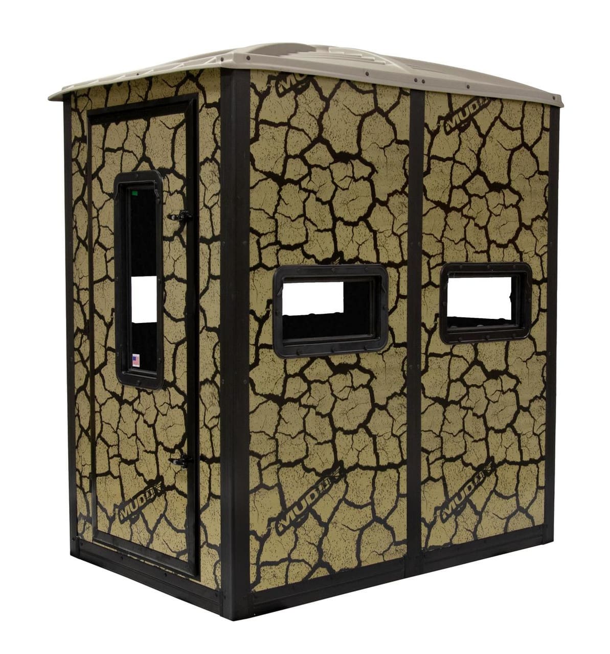 Muddy Striker Steel Box Blind - main hero view with cracked mud exterior pattern