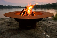 Fire Pit Art Magnum steel fire pit top-down view