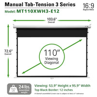 Elite Screens Manual Tab-Tension 3 Series Projector Screen