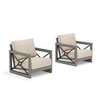 Marindo Patio Aluminum Club Chair With Sunbrella® Cushions Set of 2