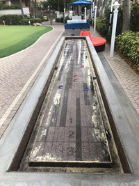 Stone Age Concrete Outdoor Shuffleboard Table