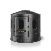 Maverick XL Black Hard-Sided Hunting Blind - Front View with Tinted Windows