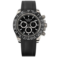 Oceaneva WaveRacer 1000m Mechanical Chronograph Automatic Grade 5 Titanium Watch Black