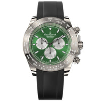 Oceaneva WaveRacer 1000m Mechanical Chronograph Automatic Grade 5 Titanium Watch Green