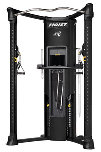 HOIST Mi6 Functional Trainer - front view showing dual pulley columns and clean enclosed design