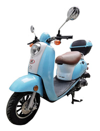 TrailMaster Milano 50cc Street Scooter - front three-quarter view