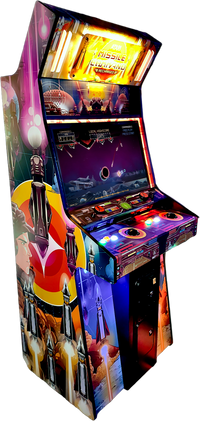 Alan-1 Missile Command Recharged Pro 2-player upright arcade cabinet - full view