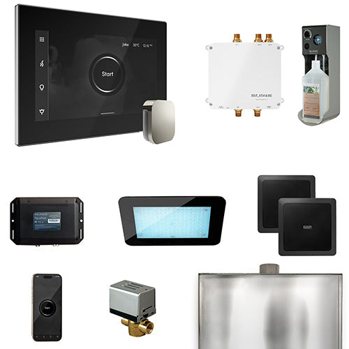 Mr.Steam Bliss Steam Shower Control Package with iSteamX Control and Aroma SteamHead