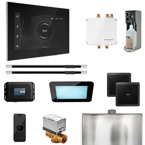 Mr.Steam Bliss Max Linear Steam Shower Control Package - Complete System View