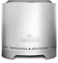 Napoleon Timberwolf 18-inch Smokeless Fire Pit in Stainless Steel - hero shot