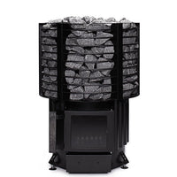 Narvi Inari 16kW wood-burning sauna stove with grid and glass door