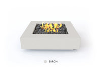 Studio Nisho Notus luxury square gas fire pit in Birch finish