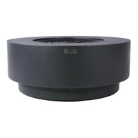 Elementi Plus Nimes 41-inch Round Dark Gray GFRC Gas Fire Table - hero shot