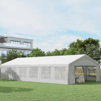 Outsunny 20x40 ft Heavy Duty Party Tent with removable sidewalls - full exterior view