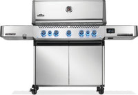 Napoleon Prestige 665 Connected RSIB Gas Grill - full view stainless steel