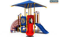 Made In The Shade commercial playground - front view, Primary color scheme