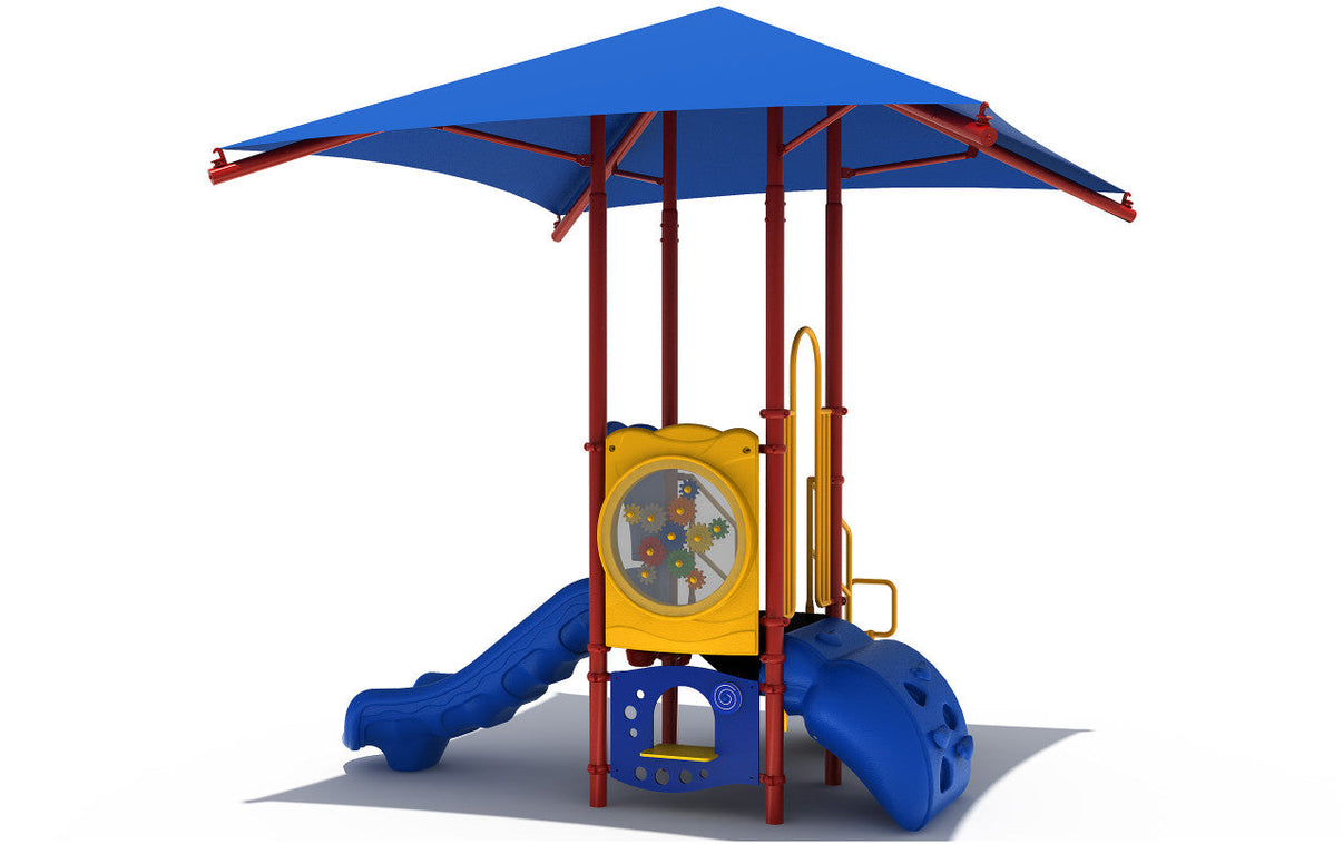Playground Boss Sweet Pea Commercial Playground - Pink Color Scheme, Front View