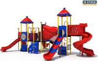 Playground Boss Power Play Commercial Playground - Primary Color Scheme Front View