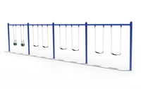Playground Boss 5-inch Single Post Swing Frame 8ft 4-Bay commercial swing structure