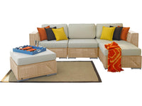 Panama Jack Austin Wicker Sectional Set - front view