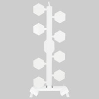 MGM Targets Propeller Plate Rack front view with eight 8-inch HEXALLOY 550 HEXPlates