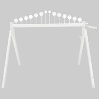 MGM Targets 22 Rimfire Plate Rack full view showing 14 staggered steel targets on beam