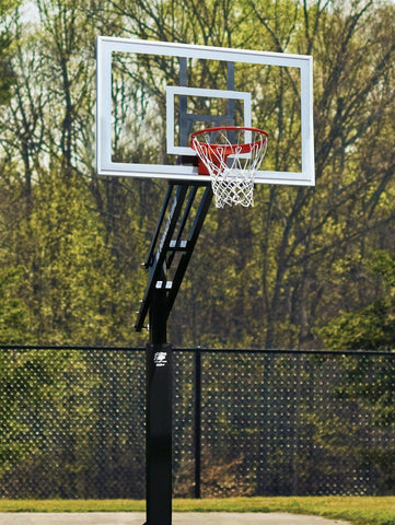 Image of Bison Ultimate Hangtime Clear 6" Adjustable In-Ground Basketball Hoop