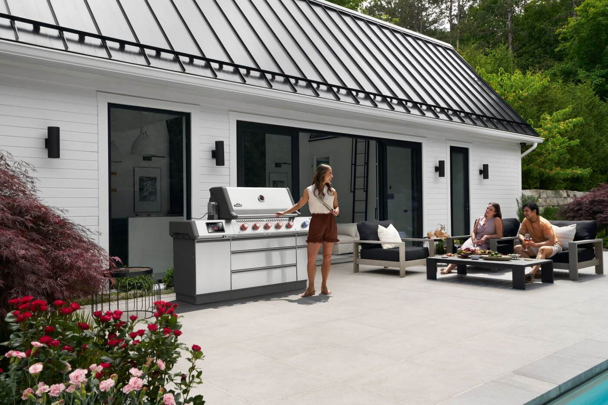Napoleon Prestige PRO 665 Elite Gas Grill - Full View in Stainless Steel