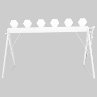 MGM Targets Deluxe Plate Rack with AR550 HEXPlate steel targets - front view