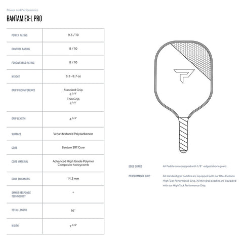 Image of Paddletek Bantam EX-L Pro Pickleball Paddle