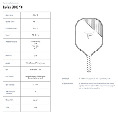 Image of Paddletek Bantam Sabre Pro Pickleball Paddle