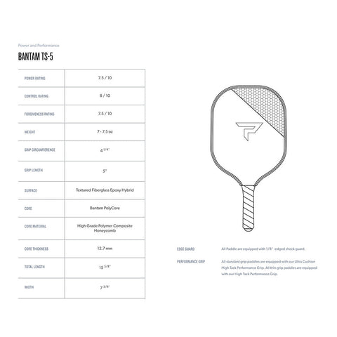 Image of Paddletek Bantam TS-5 Pickleball Paddle