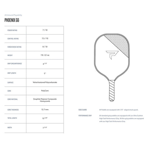 Image of Paddletek Phoenix G6 Pickleball Paddle