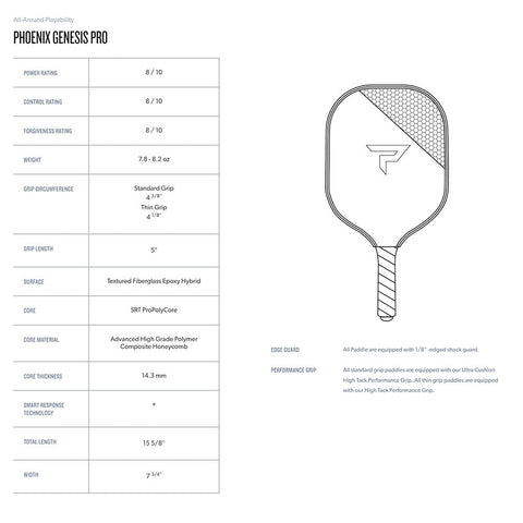 Image of Paddletek Phoenix Genesis Pro Pickleball Paddle